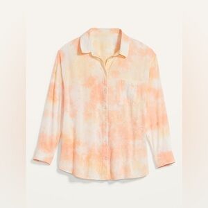 Old Navy Oversized Tie-Dye No-Peek special Tie-dyed  Boyfriend Shirt Size L NWT